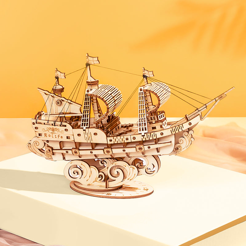 Rolife Modern 3D Wooden Puzzle - Sailling Ship TG305 - Mô hình thuyền buồm gỗ 3D lắp ráp - Rolife