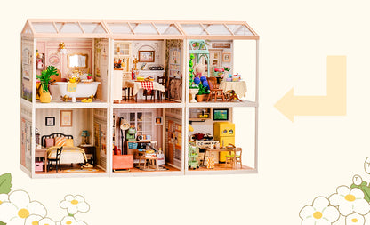 Rolife Super Creator Miniature House 4 in 1 L Shape - Mô hình nhà búp bê tự lắp ráp DIY - Rolife