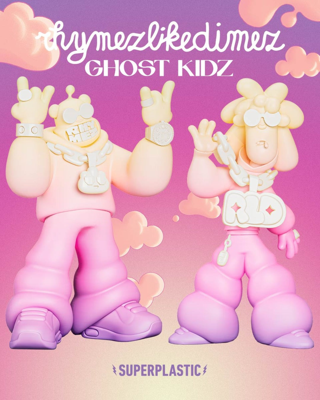 GHOST KIDZ BY RHYMEZLIKEDIMEZ TWILIGHT EDITION - Mô Hình Art Toy Giới Hạn - Super Plastic - Hình ảnh sản phẩm