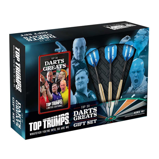 Top 30 Darts Greats Top Trumps Limited Edition Card Game Gift Set - Bộ Quà Tặng Thẻ Bài & Phi Tiêu Cao Cấp - Winning Moves - Hình ảnh sản phẩm