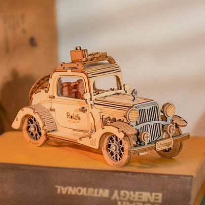 Rolife Modern 3D Wooden Puzzle - Vintage Car TG504 - Mô hình lắp ráp gỗ 3D xe hơi cổ điển - Rolife