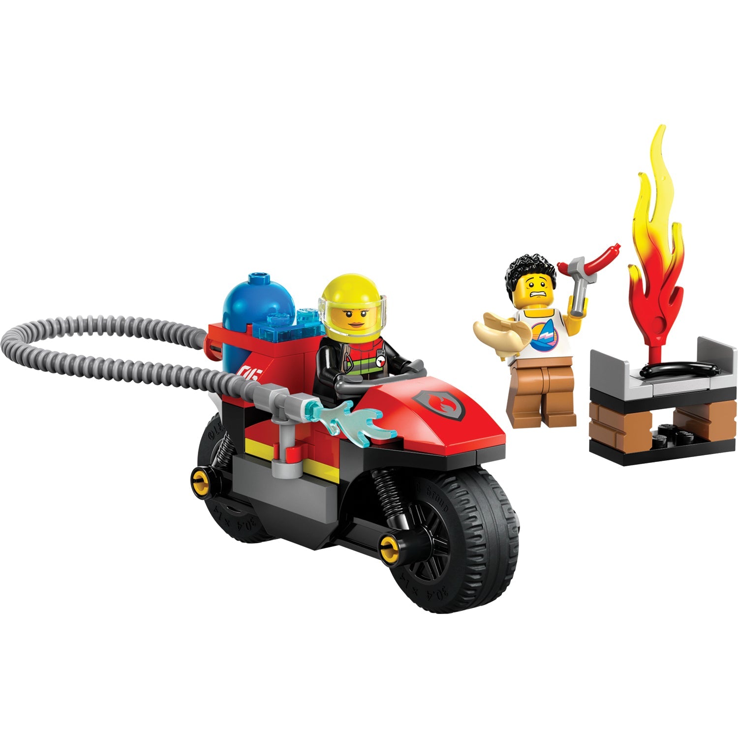 LEGO® City Fire Rescue Motorcycle - Đồ chơi lắp ráp Xe Mô tô Cứu hỏa - LEGO 60410 - Hình ảnh chi tiết 2