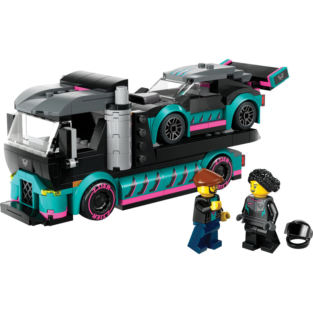 LEGO® City Race Car and Car Carrier Truck - Bộ Đồ Chơi Xe Đua Và Xe Tải Chở Xe - LEGO 60406 - Hình ảnh chi tiết 2