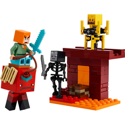 LEGO® Minecraft® The Nether Lava Battle - Đồ Chơi Lắp Ráp Cuộc Chiến Dung Nham LEGO 21266 - Hình ảnh chi tiết 2