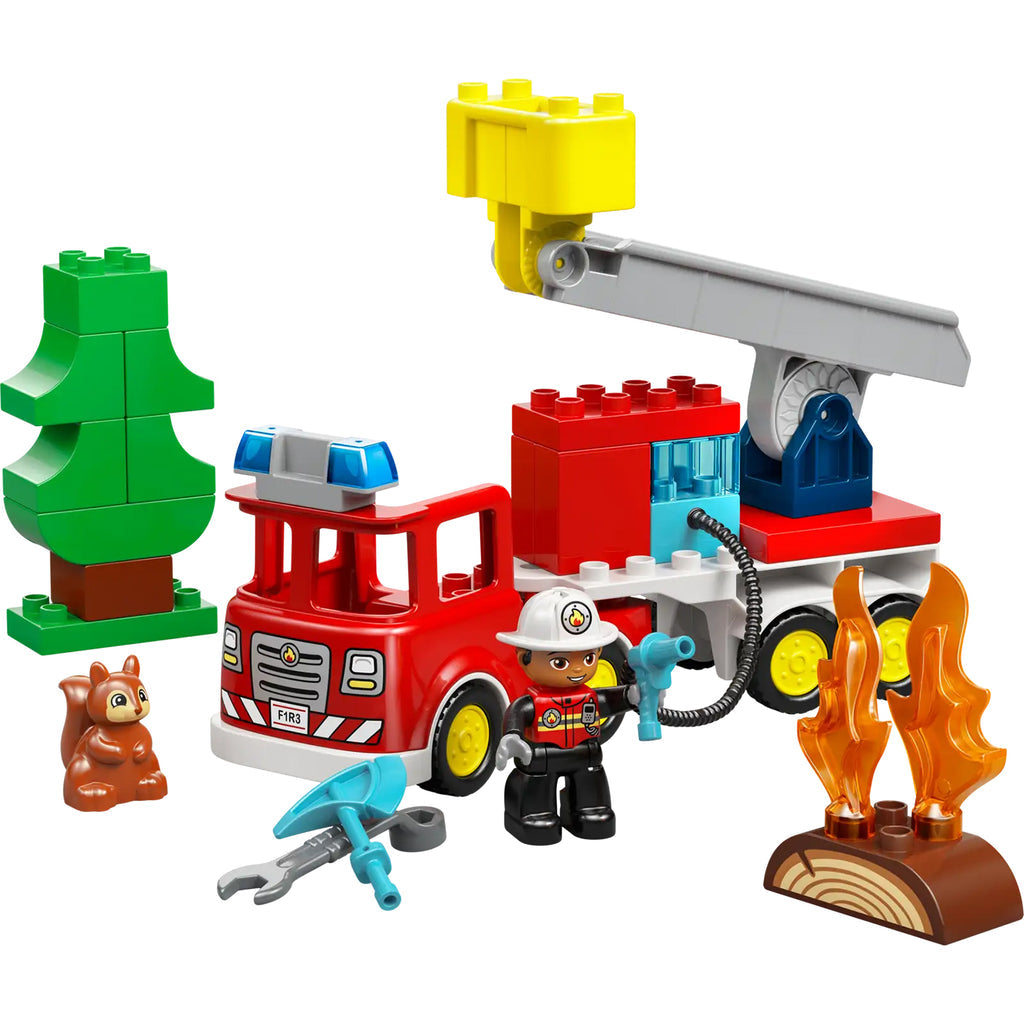 LEGO® DUPLO® Town Fire Truck with Hose and Firefighter - Đồ Chơi Xe Cứu Hỏa Thị Trấn - LEGO 10473 - Hình ảnh chi tiết 2
