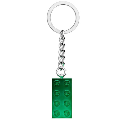 LEGO® Keyring 2x4 Stud – Green - Móc Khóa Viên Gạch Xanh Lá Kim Loại LEGO 854083 - Hình ảnh chi tiết 2