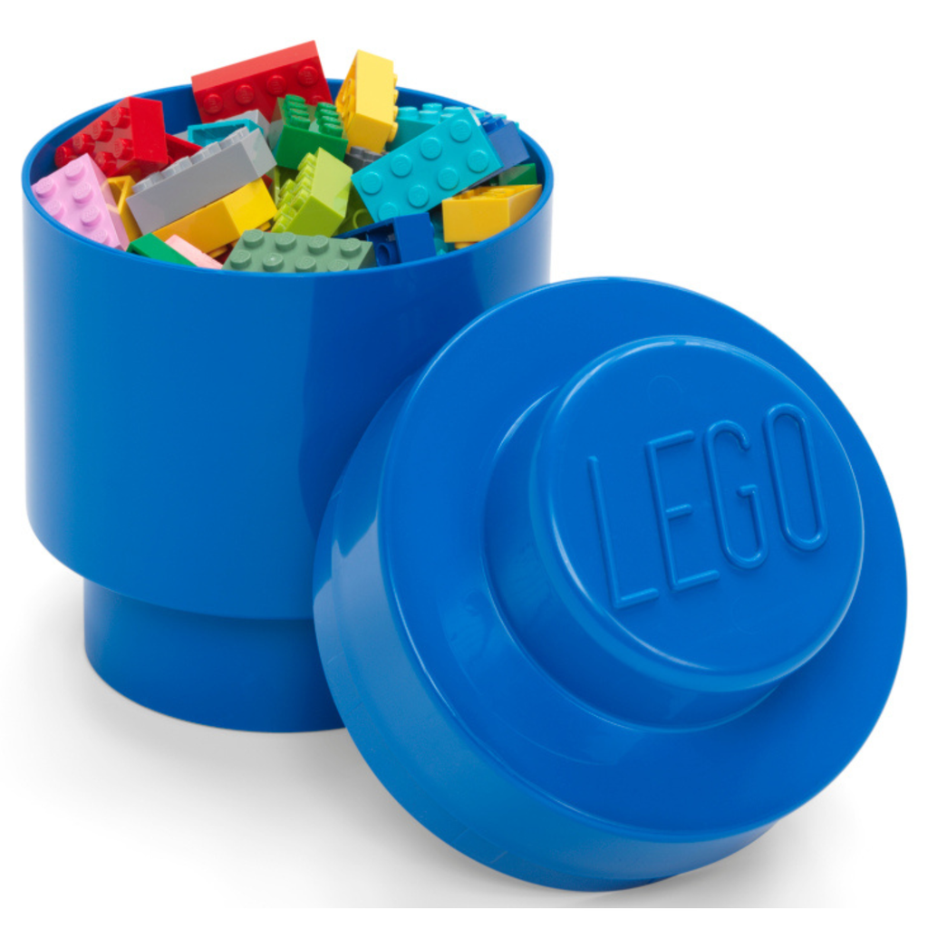 LEGO Storage Brick 1 Round - Blue - Hộp Đựng Đồ Chơi Hình Viên Gạch LEGO - Hình ảnh sản phẩm
