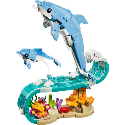 LEGO® Creator 3-in-1 Sea Animals: Beautiful Dolphins - Đồ Chơi Lắp Ráp Sinh Vật Biển 3 Trong 1 - LEGO 31385 - Hình ảnh chi tiết 2