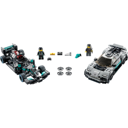 LEGO® Speed Champions Mercedes-AMG F1 W12 E Performance & Mercedes-AMG Project One - Bộ Lắp Ráp Xe Đua Siêu Xe Mercedes 76909 - Hình ảnh chi tiết 2