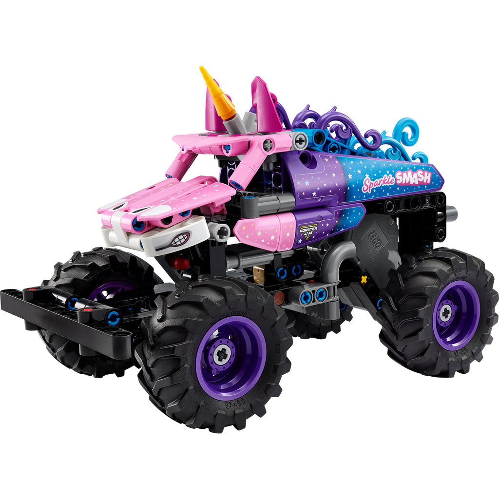 LEGO® Technic Monster Jam™ Sparkle Smash™ Pull-Back Đồ Chơi Lắp Ráp Xe Tải Kéo Lùi 42220 - Hình ảnh chi tiết 2