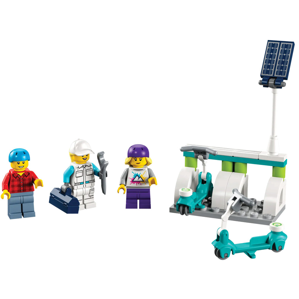 LEGO® City Electric Scooters & Charging Dock - Bộ Xe Điện & Trạm Sạc - LEGO 40526 - Hình ảnh chi tiết 2