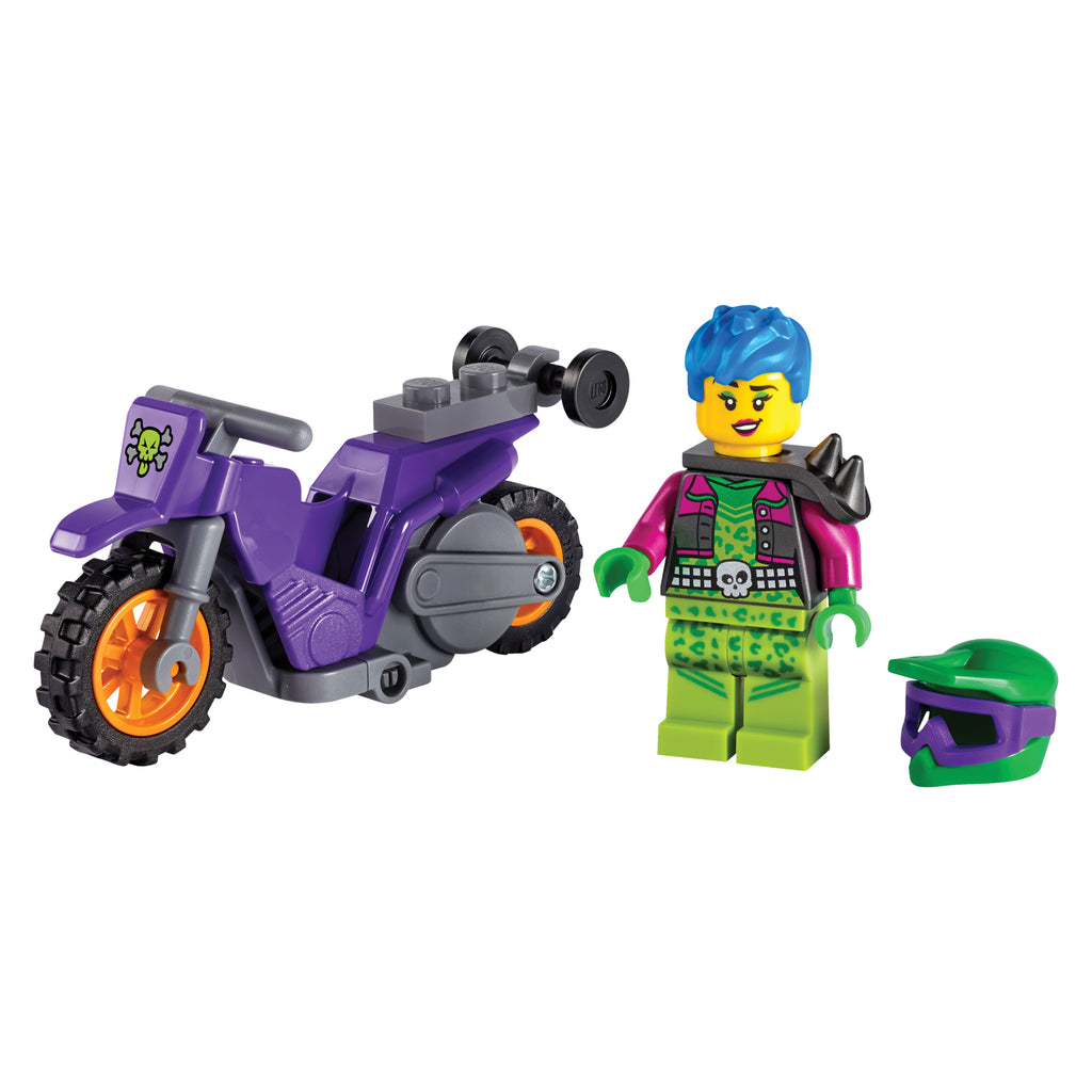 LEGO® City Wheelie Stunt Bike - Đồ chơi lắp ráp mô tô mạo hiểm bốc đầu - LEGO 60296 - Hình ảnh chi tiết 2