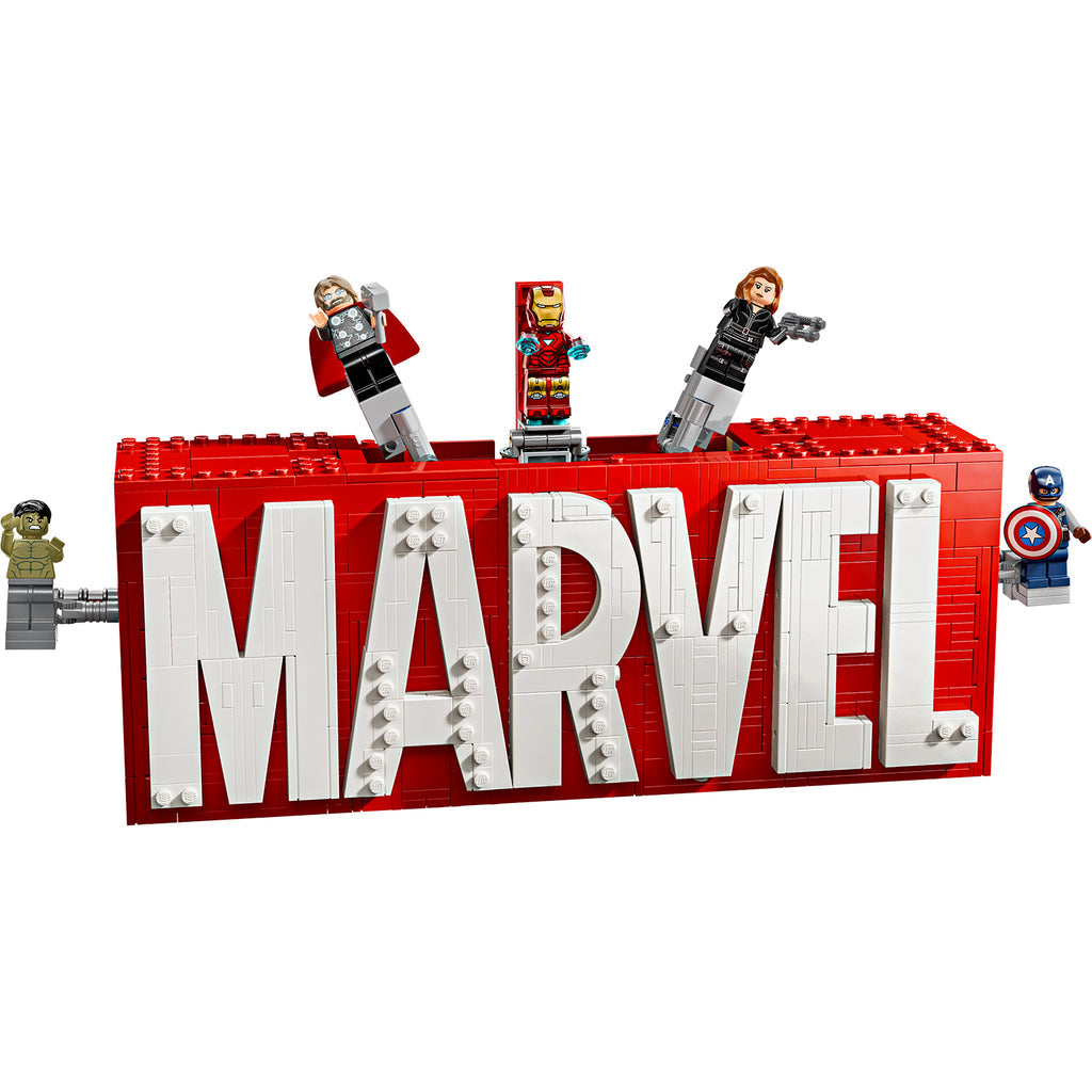 LEGO® Marvel: MARVEL Logo & Minifigures - Mô Hình Lắp Ráp Biểu Tượng Marvel & Nhân Vật Avengers LEGO 76313 - Hình ảnh chi tiết 2