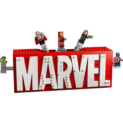 LEGO® Marvel: MARVEL Logo & Minifigures - Mô Hình Lắp Ráp Biểu Tượng Marvel & Nhân Vật Avengers LEGO 76313 - Hình ảnh chi tiết 2