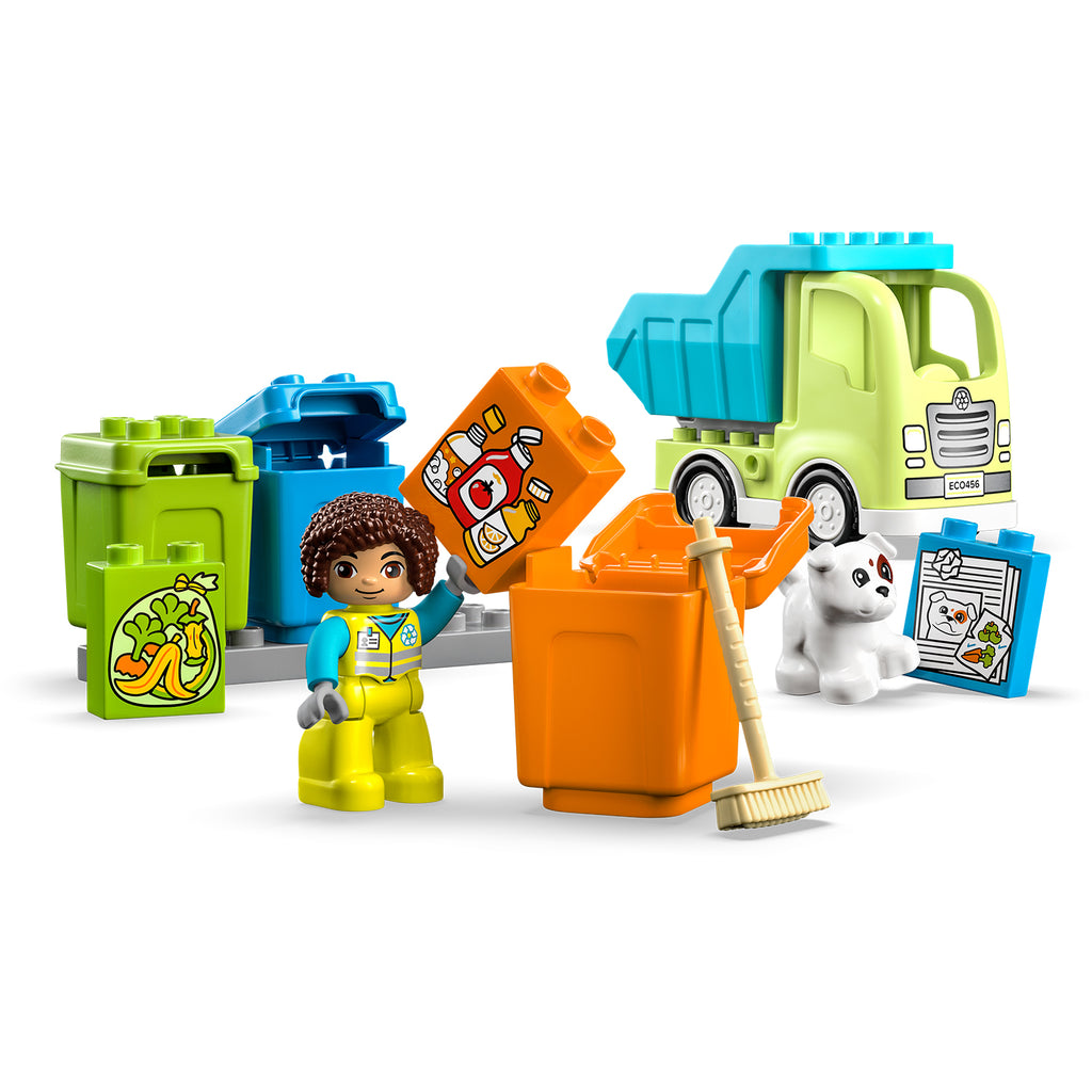 LEGO® DUPLO™ Town Recycling Truck - Đồ chơi Xe chở rác tái chế 10987 - LEGO chính hãng - Hình ảnh chi tiết 2