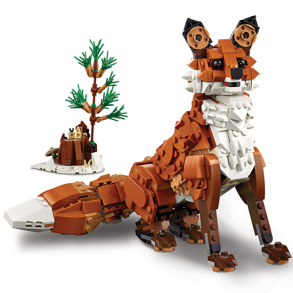 LEGO® Creator 3-in-1 Forest Animals: Red Fox - Đồ Chơi Lắp Ráp Động Vật Rừng Xanh 3-Trong-1 - LEGO 31154 - Hình ảnh chi tiết 2