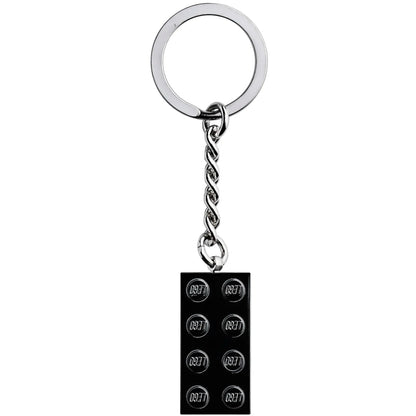 LEGO® Keyring 2x4 Stud – Black - Móc Khóa Gạch LEGO 2x4 Màu Đen Kim Loại - LEGO 853992 - Hình ảnh chi tiết 2