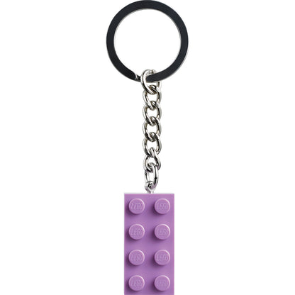 LEGO® Keyring 2x4 Stud – Lavender - Móc Khóa Viên Gạch LEGO Chính Hãng - Hình ảnh chi tiết 2