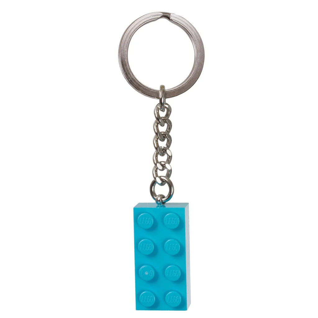 LEGO® Keyring 2x4 Stud – Turquoise - Móc khóa viên gạch LEGO chính hãng - Hình ảnh chi tiết 2