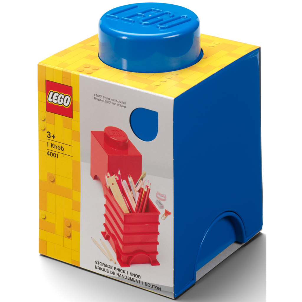 LEGO Storage Brick 1 Stud Square - Blue - Hộp Đựng LEGO Xếp Chồng Chính Hãng - Hình ảnh sản phẩm