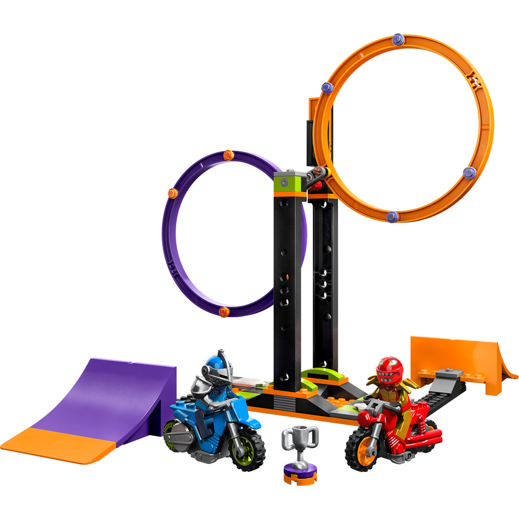 LEGO® City Spinning Stunt Challenge - Bộ Đồ Chơi Thử Thách Nhào Lộn - LEGO 60360 - Hình ảnh chi tiết 2