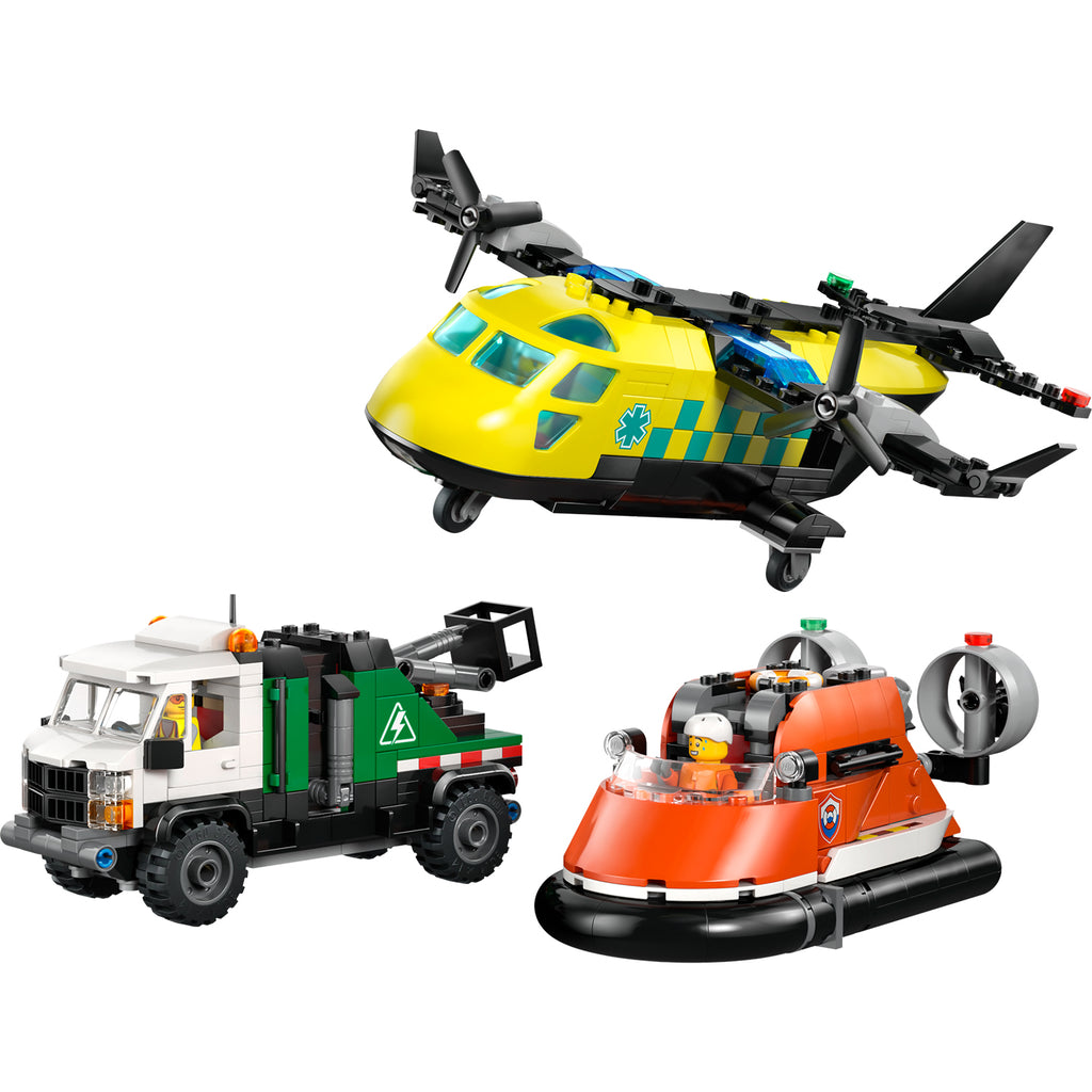 LEGO® City Airplane, Service Truck & Hovercraft Remix - Bộ Đồ Chơi Lắp Ráp Xe Cứu Hộ 3 Trong 1 - LEGO 60505 - Hình ảnh chi tiết 2