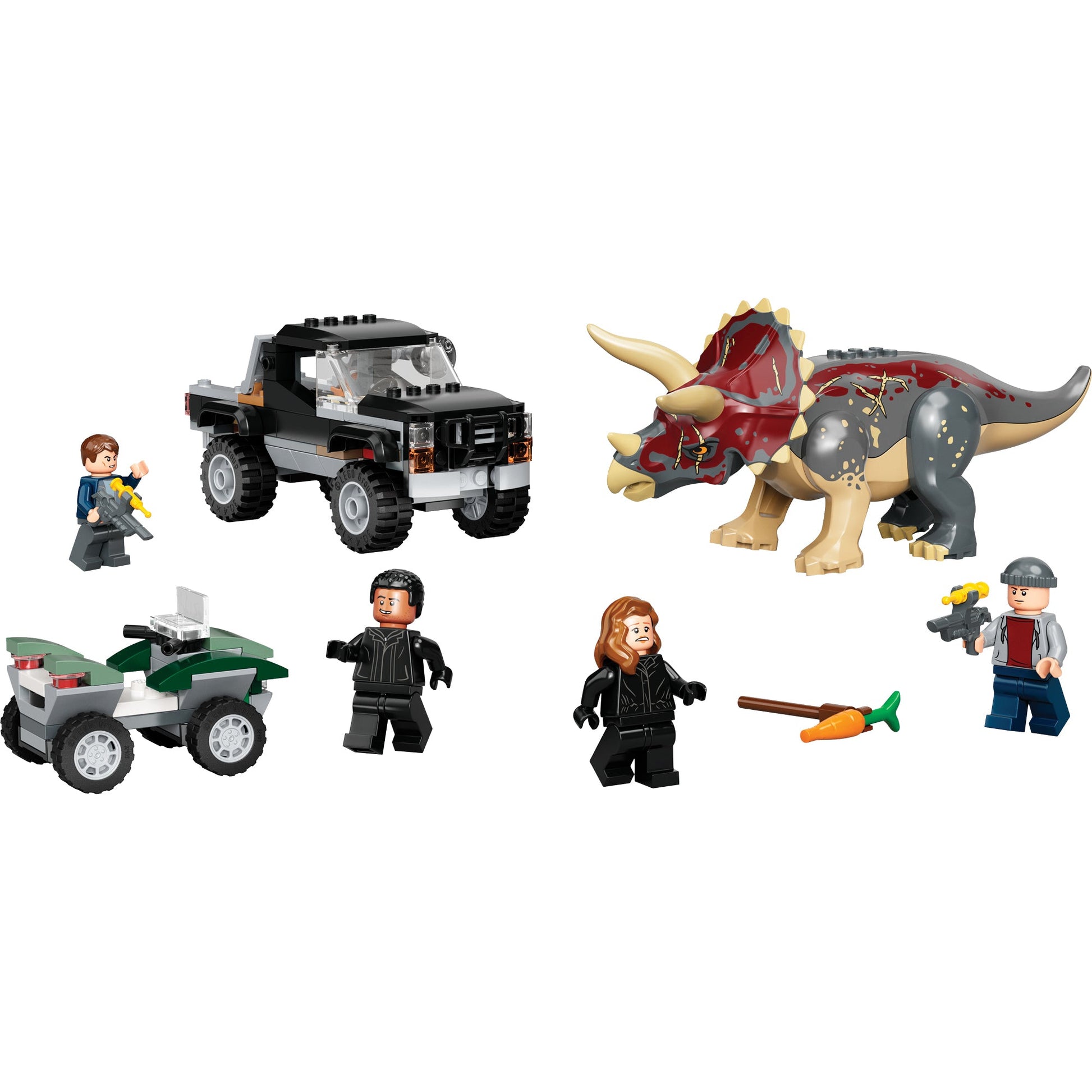 LEGO® Jurassic World Triceratops Pickup Truck Ambush - Bộ Lắp Ráp Xe Bán Tải Phục Kích Khủng Long - LEGO 76950 - Hình ảnh chi tiết 2