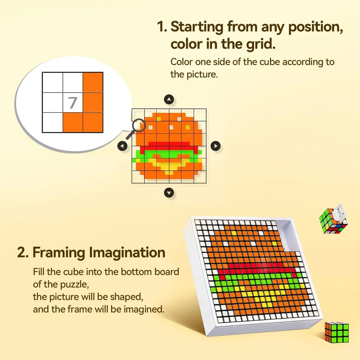 GAN328 Mosaic Cubes - Bộ Rubik Nghệ Thuật Pixel - GANCUBE