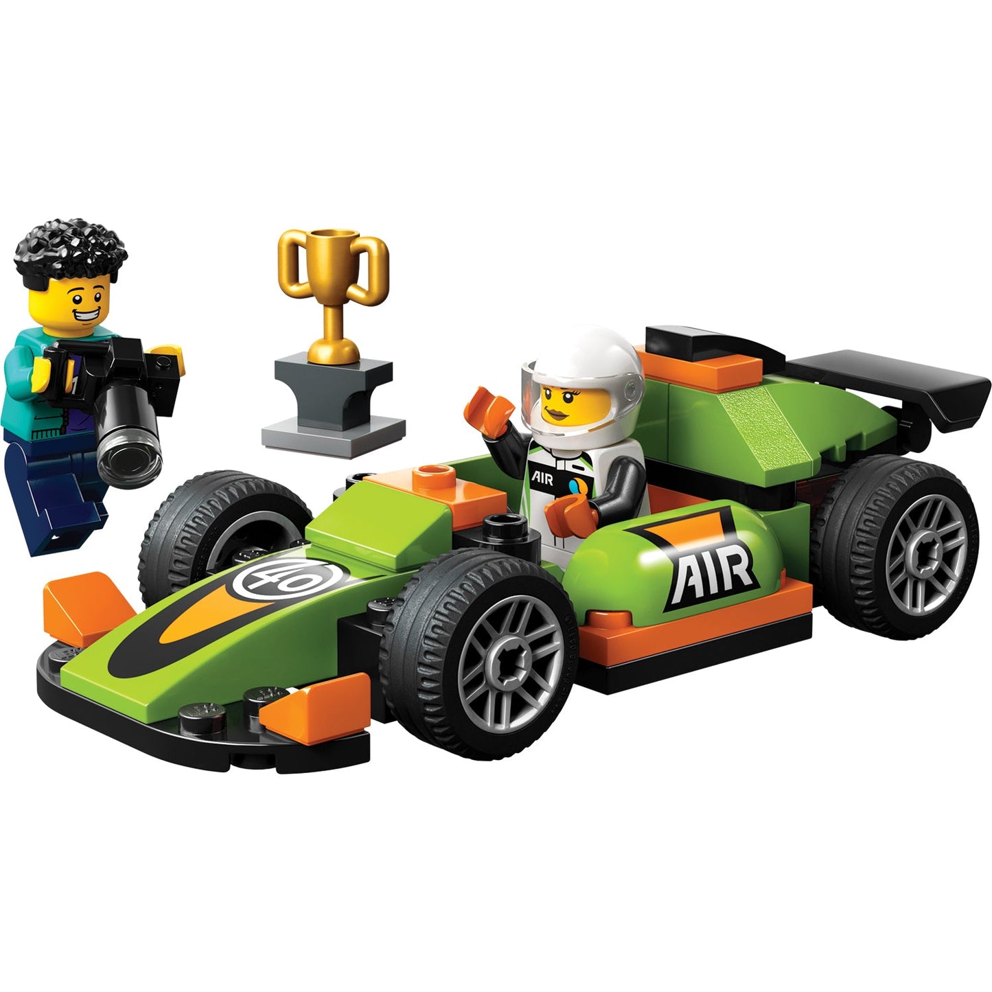 LEGO® City Green Race Car - Đồ chơi lắp ráp Xe Đua Màu Xanh - LEGO 60399 - Hình ảnh chi tiết 2