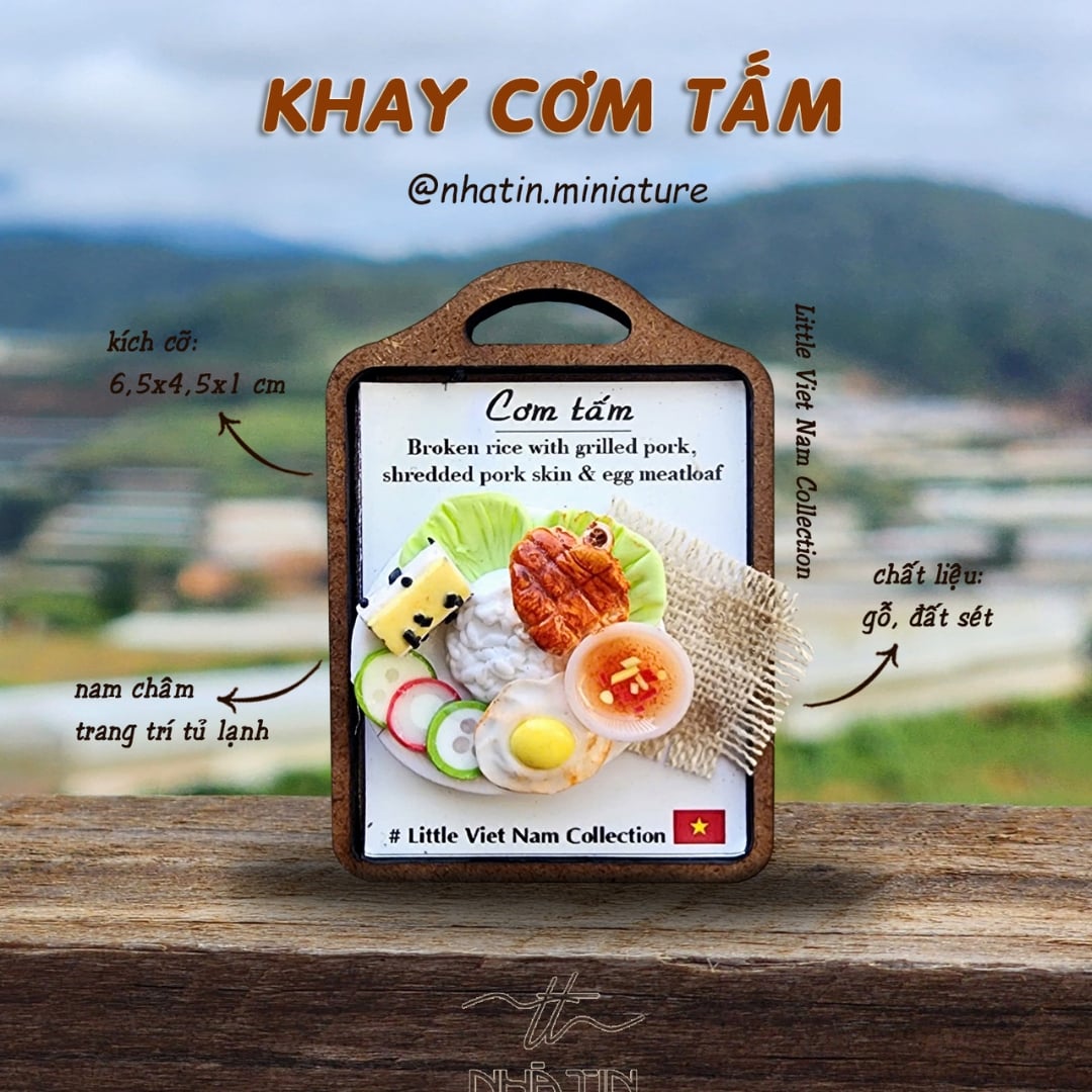 Nam Châm Mô Hình Khay Ẩm Thực Việt - Bộ Sưu Tập Little Vietnam - Hình ảnh chi tiết 2