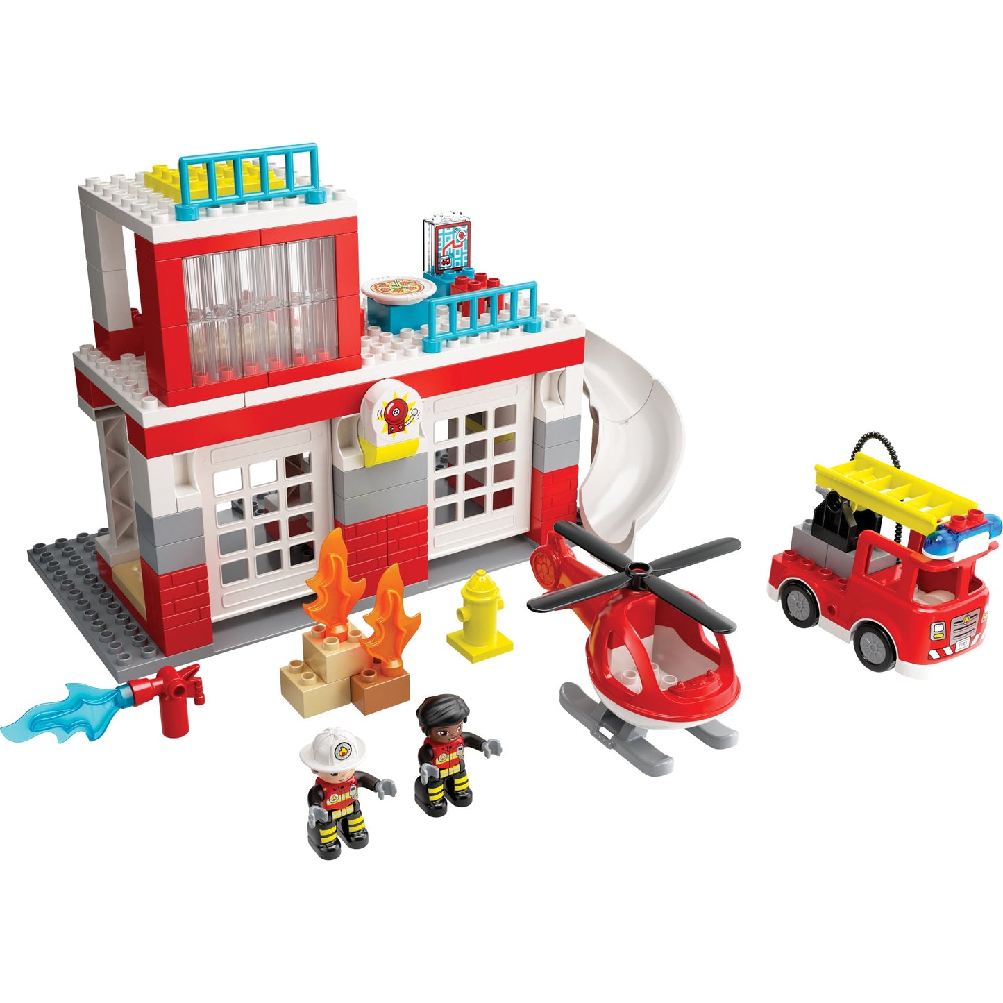 LEGO® DUPLO™ Rescue Fire Station & Helicopter - Trạm Cứu Hỏa & Trực Thăng Cứu Hộ - LEGO 10970 - Hình ảnh chi tiết 2
