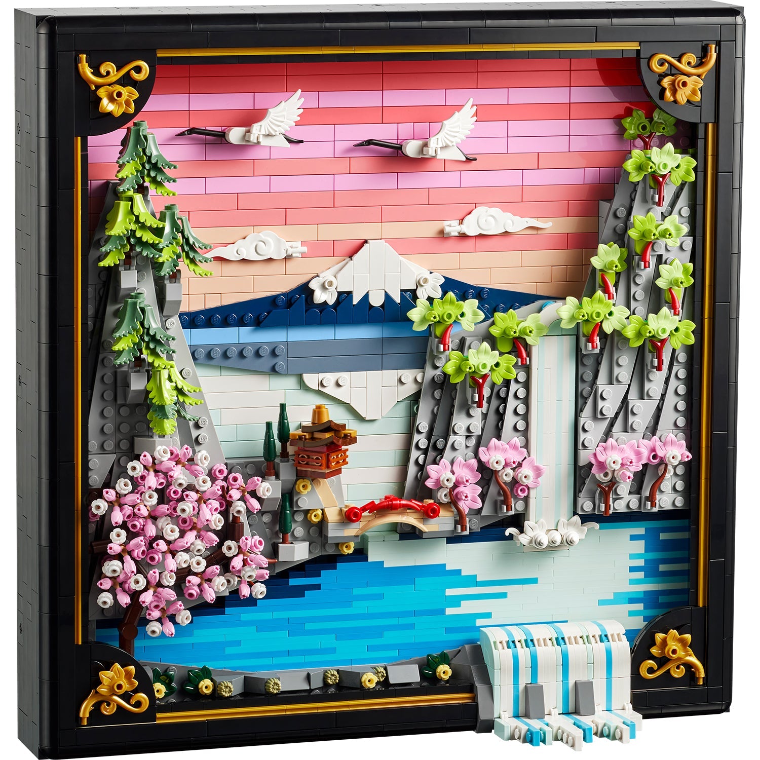 LEGO® Art Japanese Cherry Blossom Landscape - Tranh lắp ráp 3D phong cảnh Nhật Bản - LEGO 31218 - Hình ảnh chi tiết 2
