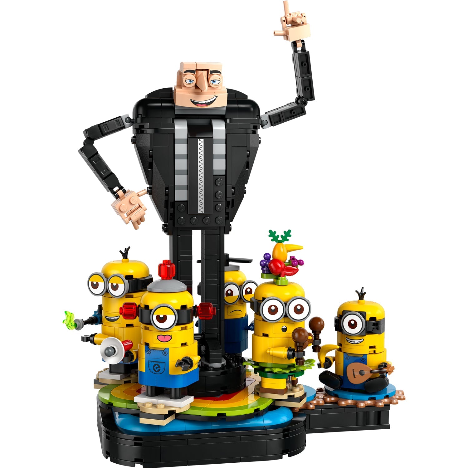 LEGO® Despicable Me 4 Brick-Built Gru and Minions - Bộ lắp ráp mô hình Gru và Minions nhảy múa - LEGO 75582 - Hình ảnh chi tiết 2