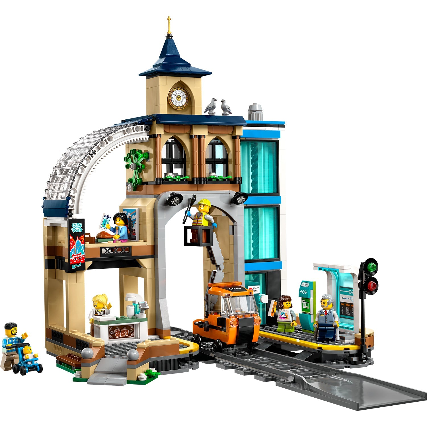 LEGO® City Central Train Station - Đồ Chơi Lắp Ráp Trạm Tàu Trung Tâm (60469) - Hình ảnh chi tiết 2