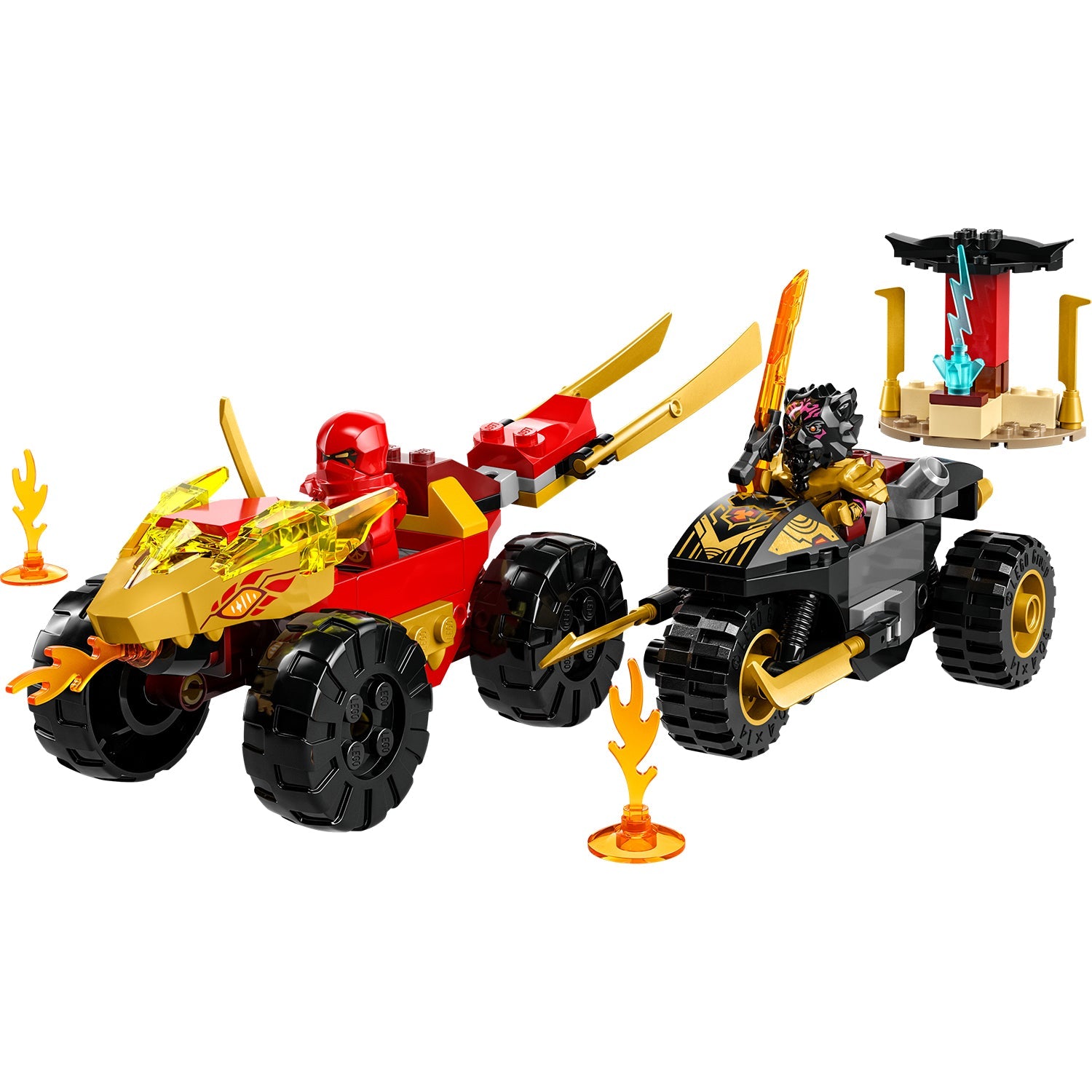 LEGO® NINJAGO® Kai and Ras’s Car and Bike Battle - Bộ Lắp Ráp Trận Chiến Xe Rồng Và Mô Tô 71789 - Hình ảnh chi tiết 2
