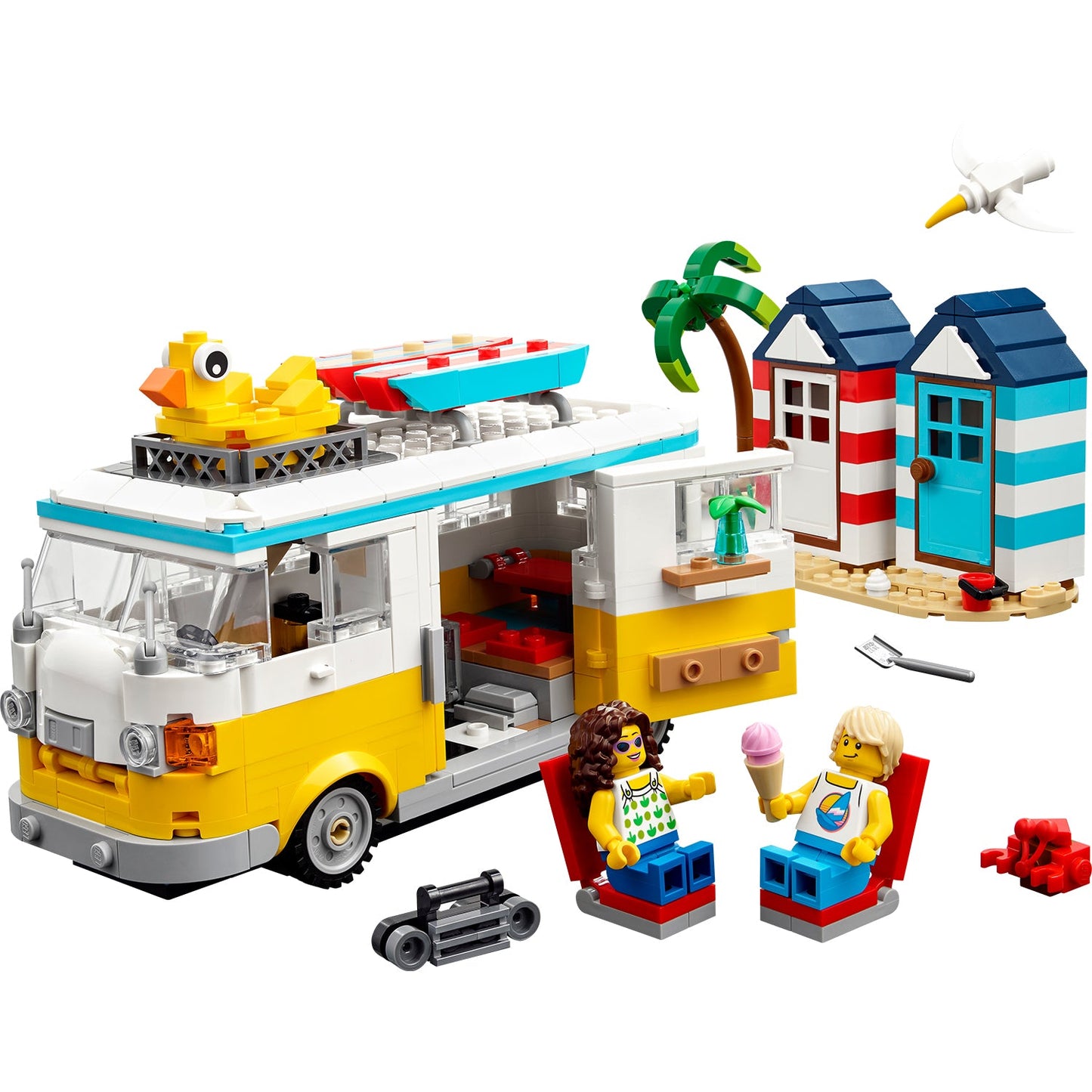 LEGO® Creator 3-in-1 Beach Camper Van - Xe Cắm Trại Bãi Biển Lắp Ráp 3 Trong 1 - LEGO 31138 - Hình ảnh chi tiết 2