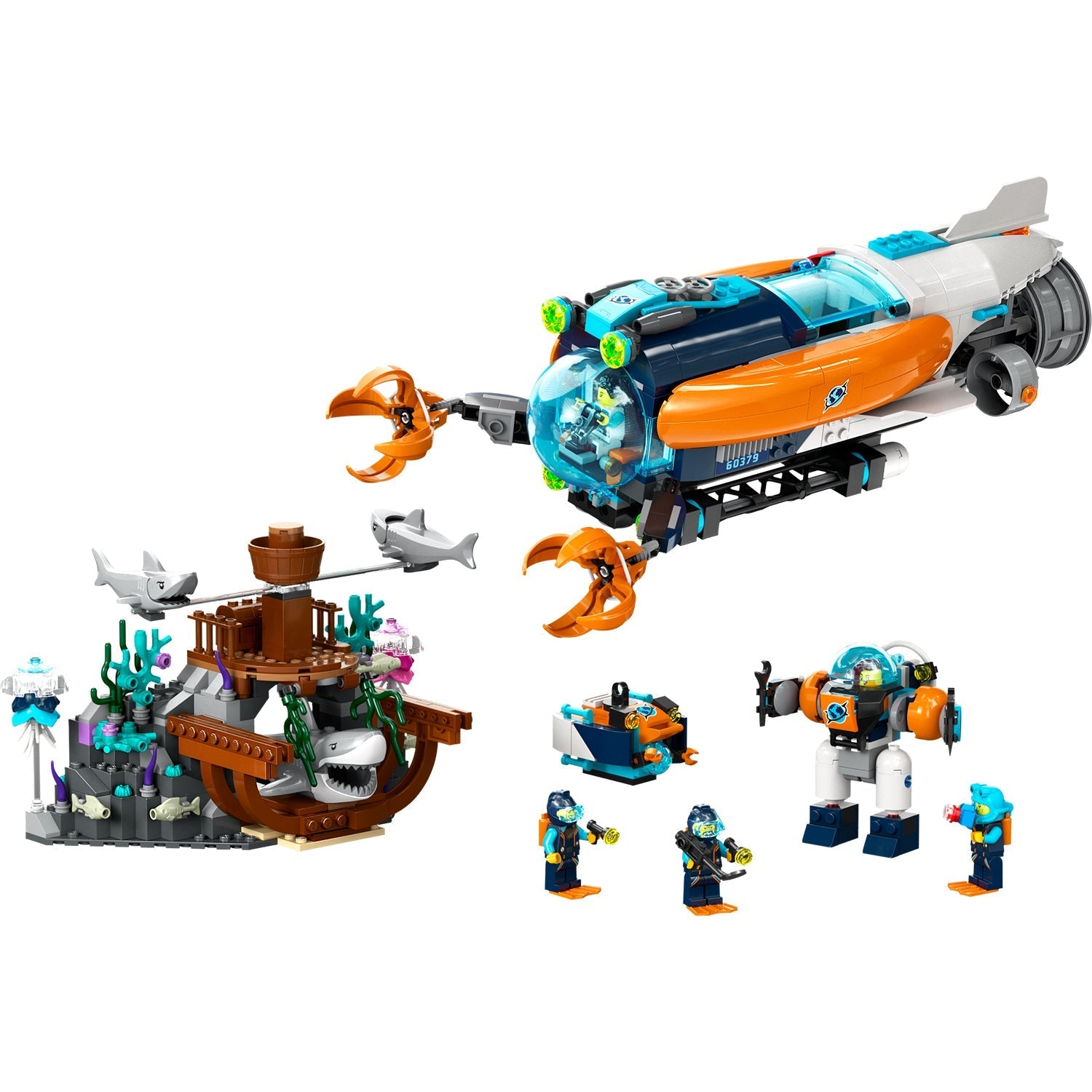 LEGO® City Deep-Sea Explorer Submarine - Tàu Ngầm Thám Hiểm Đại Dương LEGO 60379 - Hình ảnh chi tiết 2