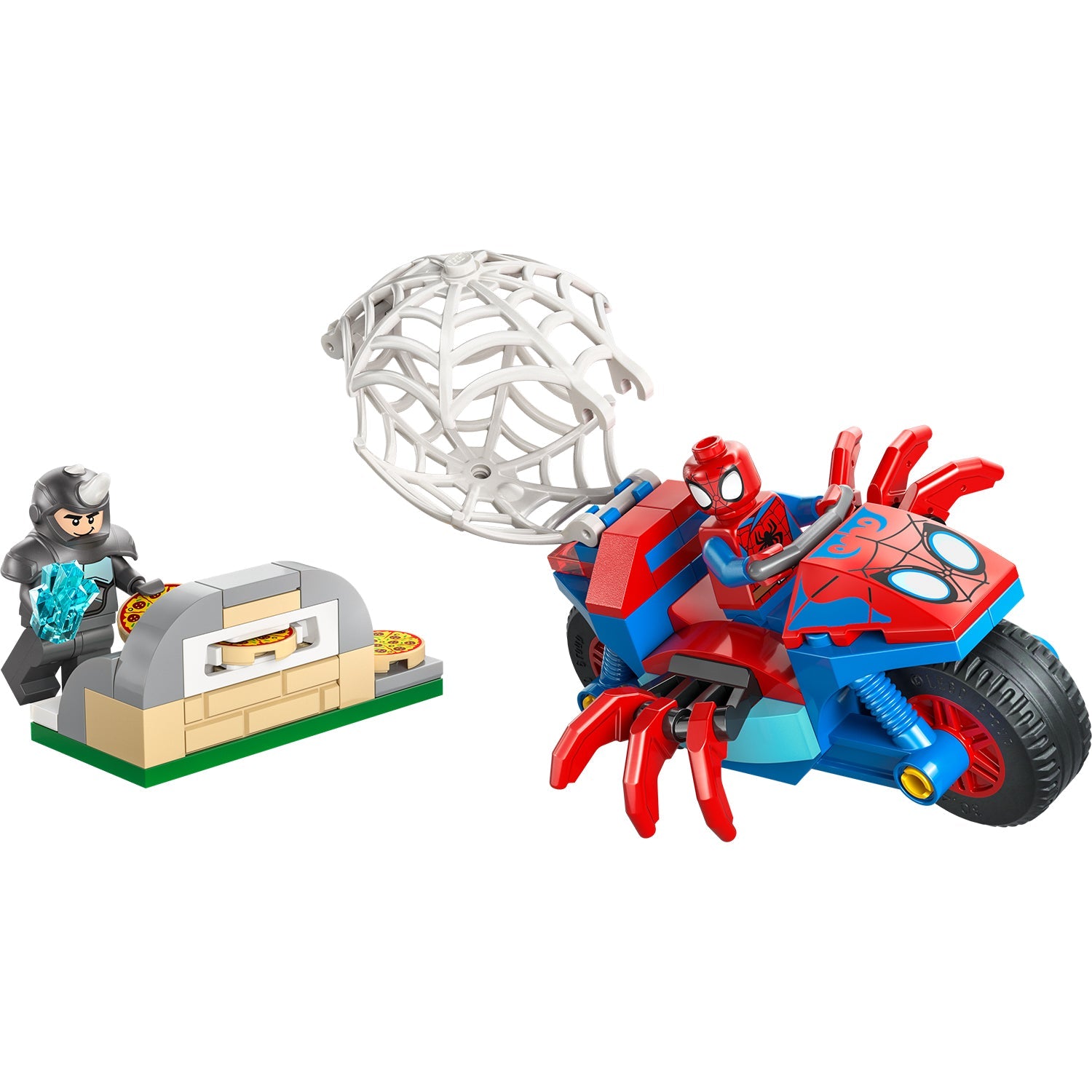 LEGO® Marvel Spidey And His Amazing Friends Spidey on his Motorcycle vs. Rhino - Đồ chơi lắp ráp Xe Mô Tô Nhện 11206 - Hình ảnh chi tiết 2