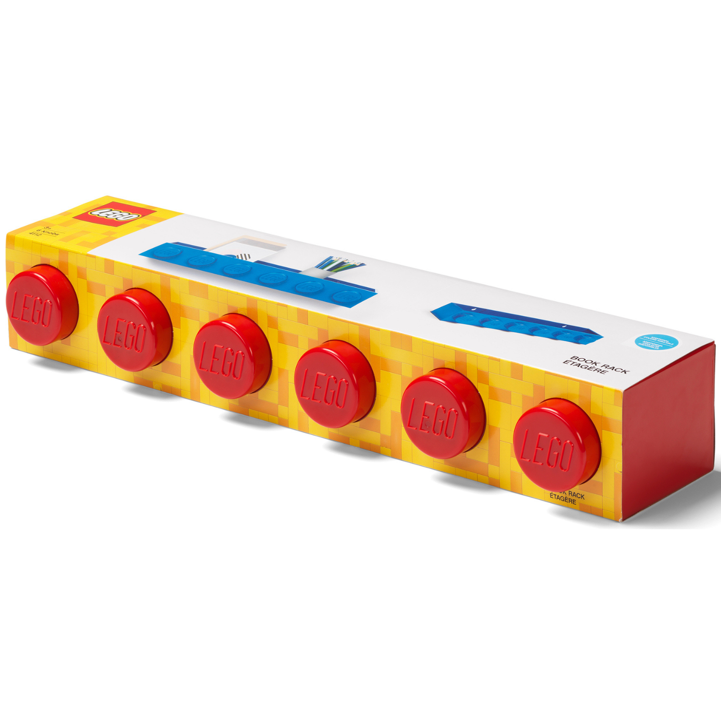 LEGO Book Rack - Red - Kệ Sách Trang Trí Treo Tường LEGO - Hình ảnh sản phẩm