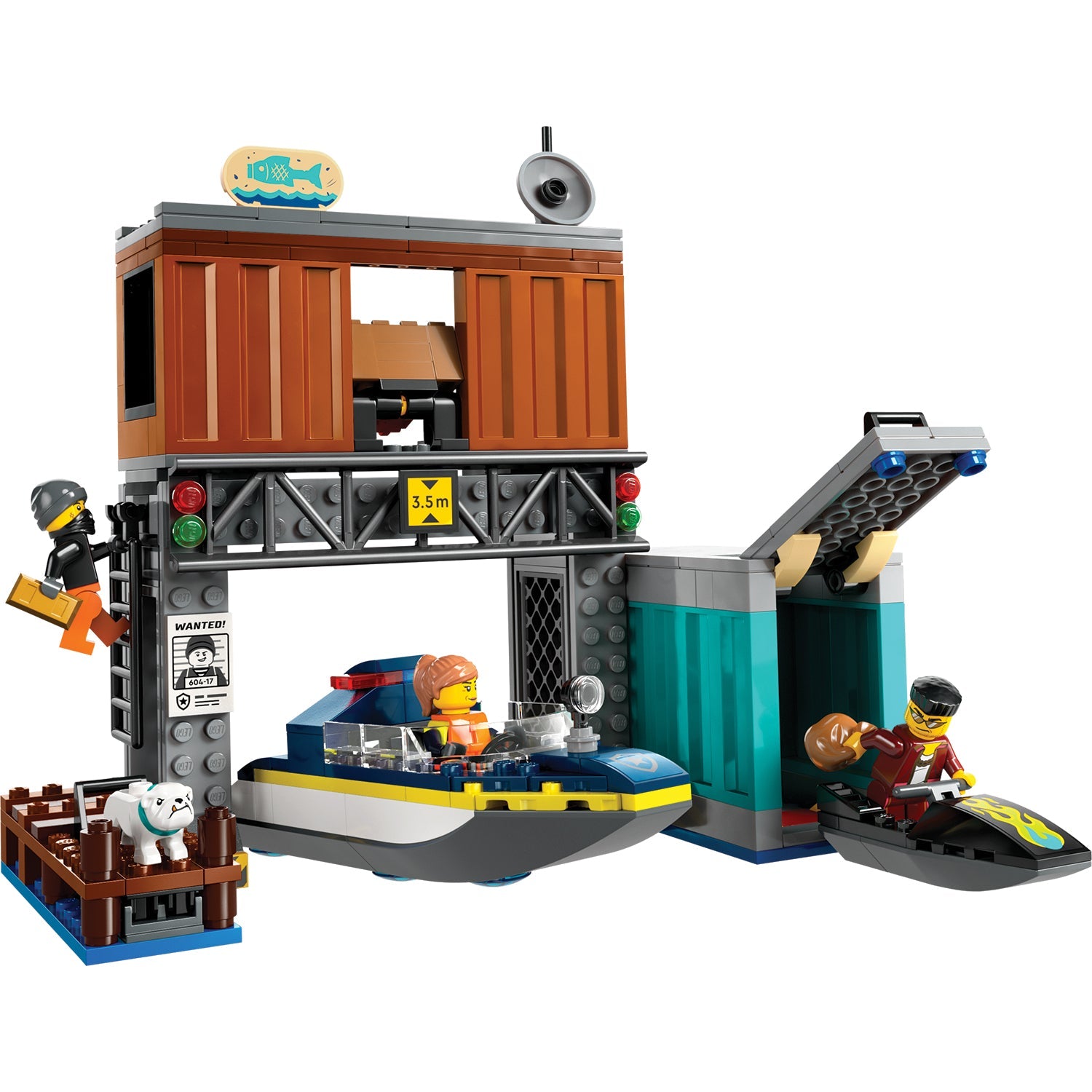 LEGO® City Police Speedboat and Crooks’ Hideout - Bộ Lắp Ráp Ca Nô Cảnh Sát và Hang Ổ Tội Phạm - LEGO 60417 - Hình ảnh chi tiết 2
