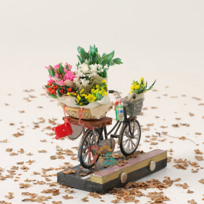 Nam Châm Xe Bán Hoa - Mô Hình Hàng Rong Việt Nam Thu Nhỏ