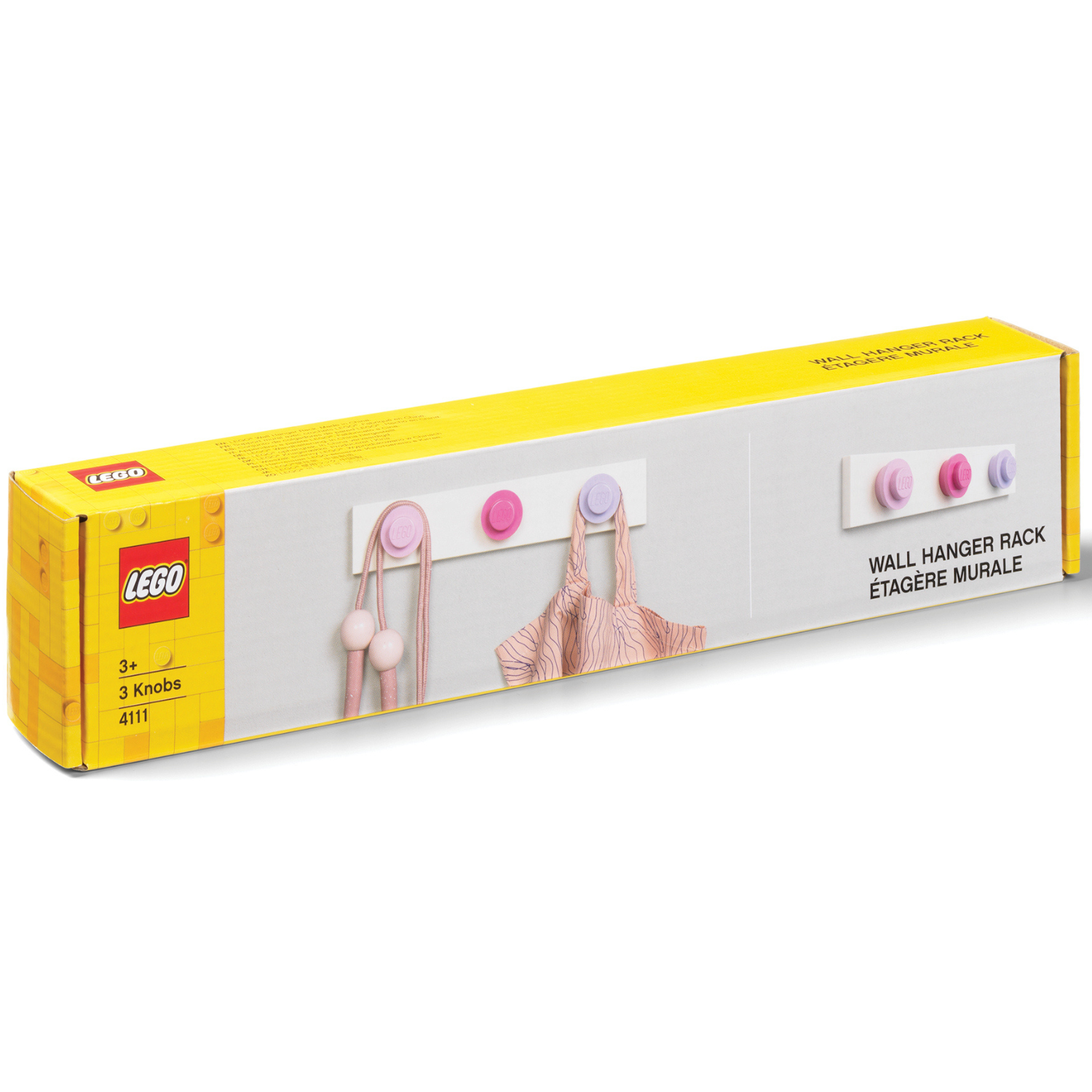 LEGO Wall Hanger Rack - Light pink, Dark Pink, Light Purple - Giá Treo Tường Trang Trí LEGO - Hình ảnh sản phẩm