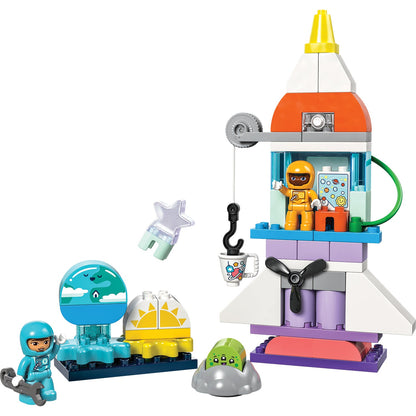 LEGO® DUPLO™ 3in1 Space Shuttle Adventure - Bộ Đồ Chơi Lắp Ráp Tên Lửa Vũ Trụ 3 Trong 1 LEGO 10422 - Hình ảnh chi tiết 2