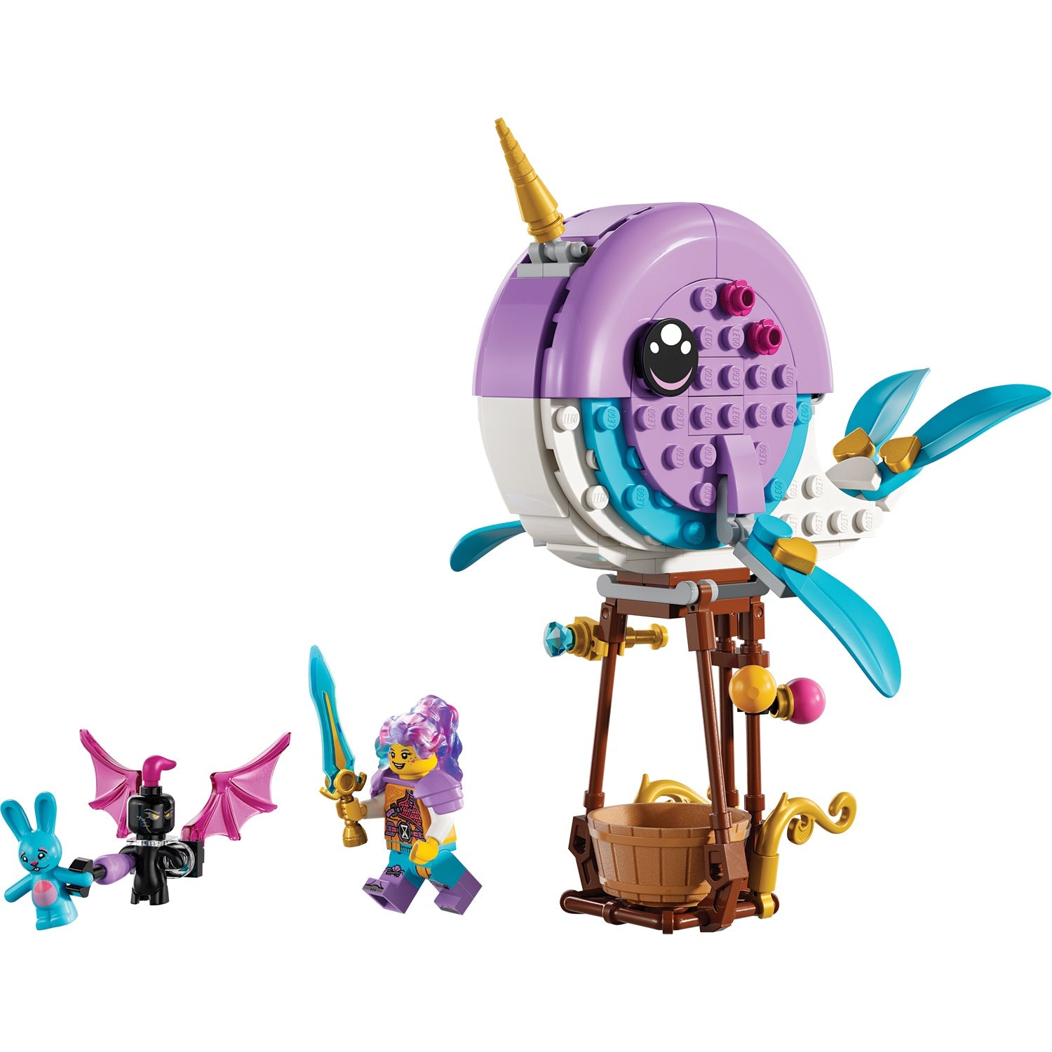 LEGO® DREAMZzz™ Izzie's Narwhal Hot-Air Balloon - Đồ Chơi Lắp Ráp Khinh Khí Cầu Cá Kỳ Lân LEGO 71472 - Hình ảnh chi tiết 2