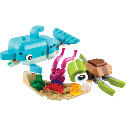 LEGO® Creator 3-in-1 Dolphin and Turtle - Bộ lắp ráp sinh vật biển 3 trong 1 - LEGO 31128 - Hình ảnh chi tiết 2