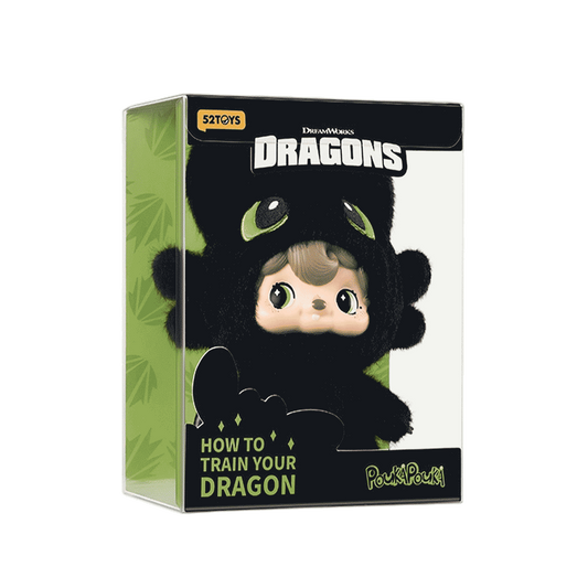 POUKAPOUKA x HOW TO TRAIN YOUR DRAGON - NIGHT FURY - Thú nhồi bông Vinyl (Răng Sún) - 52TOYS