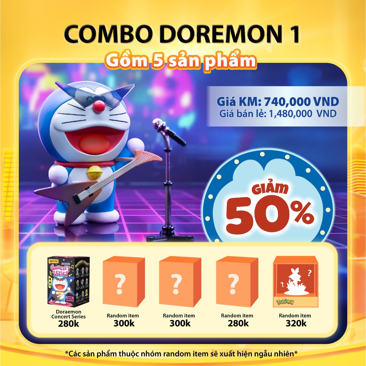 Doremon Combo Toys 5 - Bộ sưu tập mô hình Blind Box - 52TOYS CBDR5-LKB1