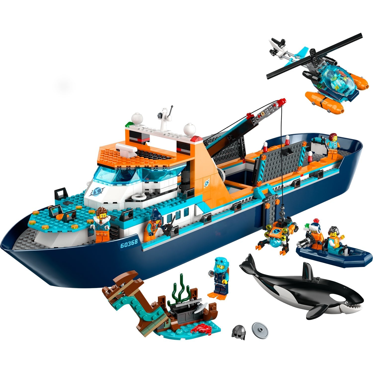 LEGO® City Arctic Explorer Ship - Bộ Đồ Chơi Tàu Thám Hiểm Bắc Cực - LEGO 60368 - Hình ảnh chi tiết 2