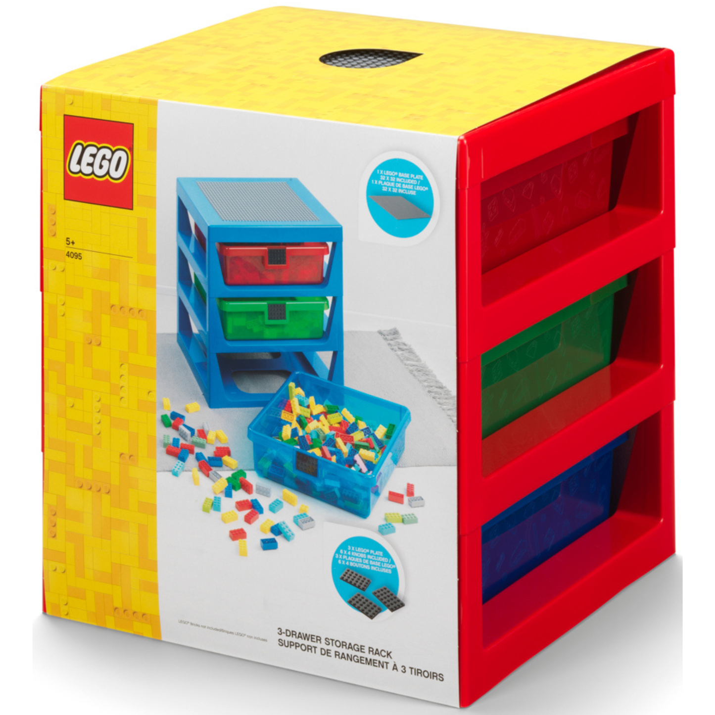 LEGO 3-Drawer Storage Rack - Red - Kệ Lưu Trữ LEGO 3 Ngăn Kéo - LEGO 40950001 - Hình ảnh sản phẩm