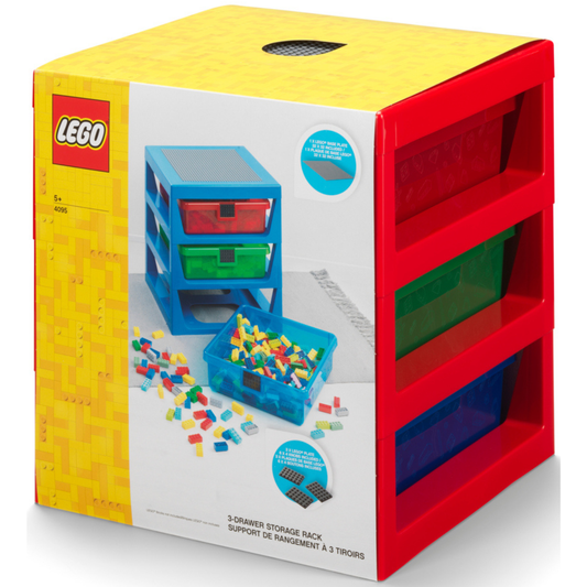 LEGO 3-Drawer Storage Rack - Red - Kệ Lưu Trữ LEGO 3 Ngăn Kéo - LEGO 40950001 - Hình ảnh sản phẩm